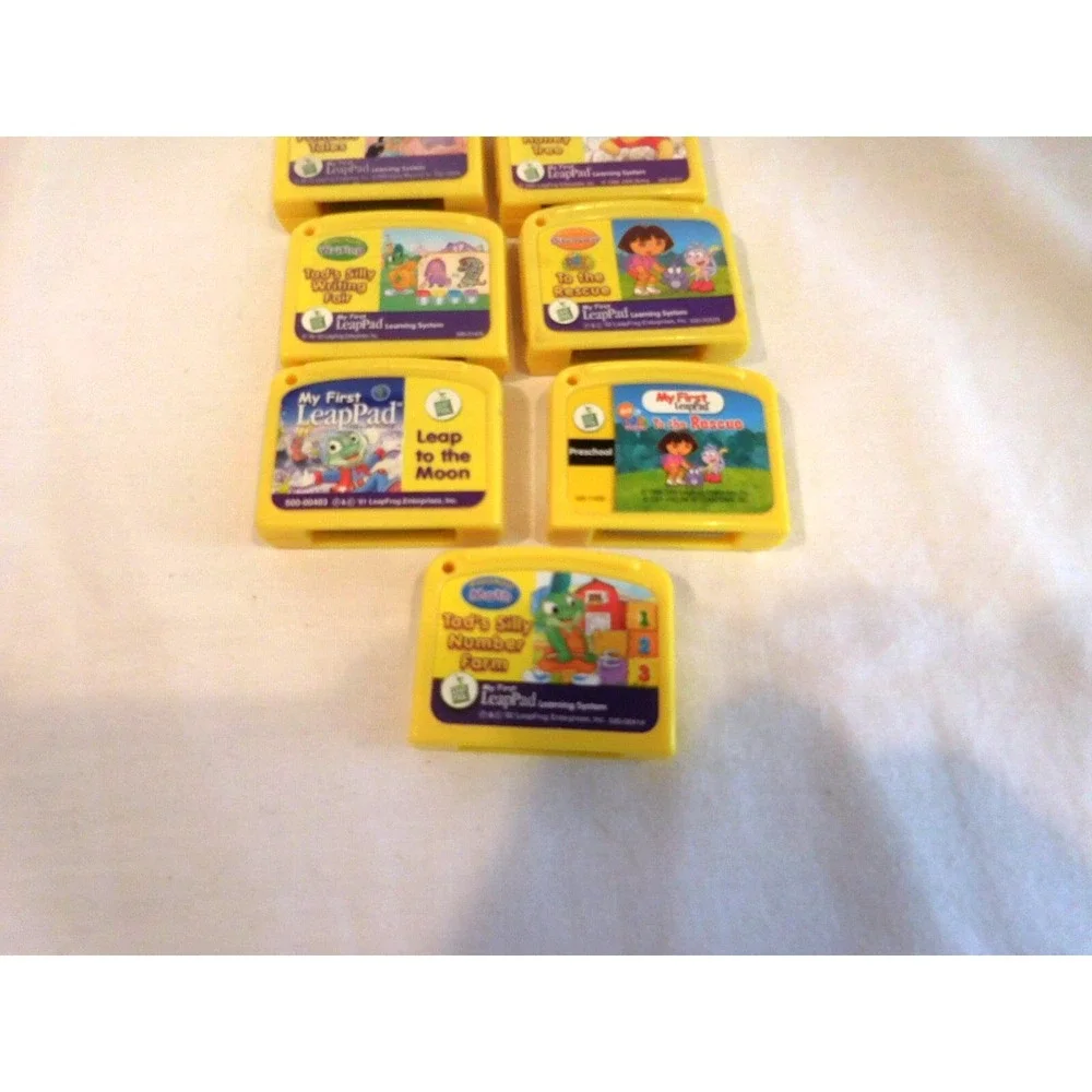 LeapFrog My First LeapPad Cartridges Games Disney Dora Tods Leap to moon 7 games